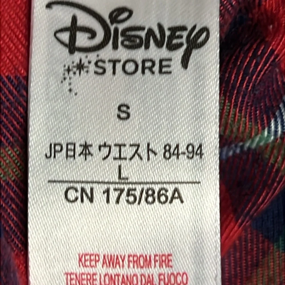 Disney women’s Red Plaid Mickey Mouse Pajama Top and bottom set Sm sleepwear - Picture 10 of 10